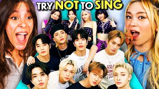 AleXa Tries Not To Sing Or Dance To Iconic KPop Songs BLACKPINK Stray Kids TWICE  React [upl. by Nnylyak]