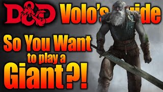 Wanna Play a Giant Firbolg Player Race Volos Guide To Monsters [upl. by Riay]