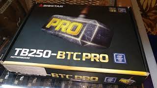 UNBOXING  BIOSTAR TB250 BTC PRO MOTHERBOARD [upl. by Trebor]