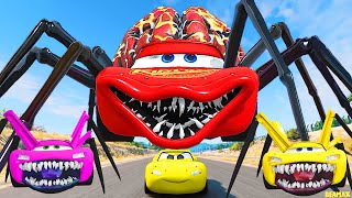 Live Epic Escape From Lightning McQueen Eater Monsters  McQueen VS Lightning McQueen BeamNGDrive12 [upl. by Sirob471]