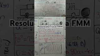 Resolução de Física FMM 2023 fundaçãomatiasmachline ufam uea minivestibular ensinotecnico [upl. by Akcirred]