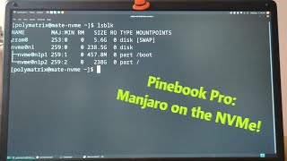 Boot Pinebook Pro from an NVMe drive ft Manjaro ARM MATE [upl. by Aneeras]