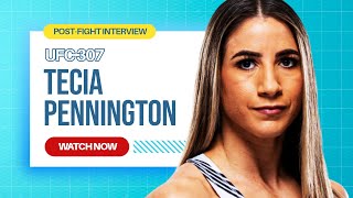 Tecia Pennington responds to UFC 307 booing Carla Esparza retirement [upl. by Wise]