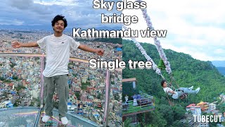 Single tree tirw over Ramaelo bhayoSkyGlassBridge sky glass bridgeKathmandu [upl. by Apfel]