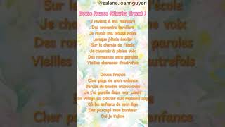 Douce France charlestrenet frenchsong chansonsfrancaise [upl. by Romito]