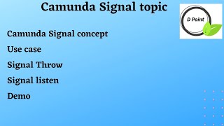 Camunda Signal throw and Signal listen Concept Demo and Usecase [upl. by Scharf]