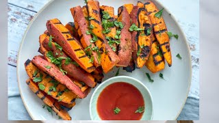 Grilled Sweet Potato Wedges Recipe [upl. by Eanert]