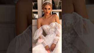 Detachable Long Sleeve Tulle Wedding Dress Sweetheart Neck Beaded Applique Gown weddingdress [upl. by Lada346]