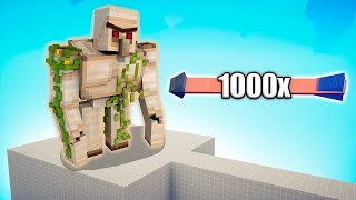 MINECRAFT GOLEM vs 1000x OVERPOWERED UNITS  TABS  Totally Accurate Battle Simulator 2024 [upl. by Drauode]