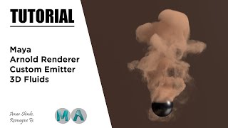 Creating Custom Emitter In 3D Fluids  Maya  Arnold Renderer  Tutorial [upl. by Kataway]