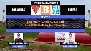 LOS ANDES VS LINIERS  B METRO FECHA 7  TRANSMISIÓN EN VIVO [upl. by Winebaum]