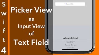 How to use UIPickerView with TextField Swift 4  Xcode 90 [upl. by Viens]