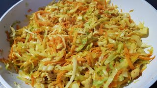 Cabbage with carrots and egg recipes  easy recipe [upl. by Fortunato]