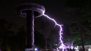 3 Million Volt Test at Teslas Wardenclyffe Tower [upl. by Adnirual]