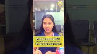 MDU BED Student 1 Year Admit card receive  MDU BEd Admission Open 2024  youtubeshorts shorts [upl. by Naellij154]