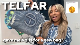 NEW TELFAR BAG UNBOXING  Blue Distressed Denim Medium Shopper  My Telfar Bag Collection👜 [upl. by Gearard]