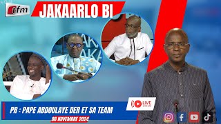 🚨🚨TFM LIVE  JAKAARLO BI avec Pape Abdoulaye DER et sa team  08 Novembre 2024 [upl. by Anitan]