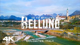 BELLUNO 2024 🇮🇹 Drone Aerial 4K  Dolomites Veneto Italy Italia [upl. by Ocihc]