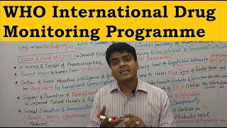 WHO international drug monitoring programme  Pharmacovigilance Unit 1 notes BPharma 8 sem  MCQ [upl. by Acirat343]