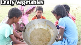 Mui alah Spinach curry Leafy vegetables made by Adiwasi Mom [upl. by Letram]