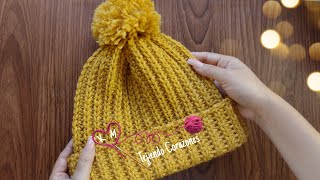 GORRO A CROCHET EN TODAS LAS TALLAS  MUY FÁCIL Y RÁPIDO DE TEJER [upl. by Greenberg546]