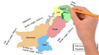 Map of Pakistan Geography Provinces amp Border Length Of Pakistan [upl. by Giamo438]