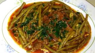 Haricot vert viande de veau et sauce rouge [upl. by Tucky]