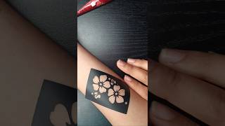 Henna Stencil  flower tattoo design [upl. by Nekcarb]