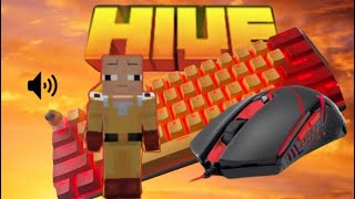 HIVE skywars custom keyboard  mouse sounds 🐤 no commentary [upl. by Mllly735]