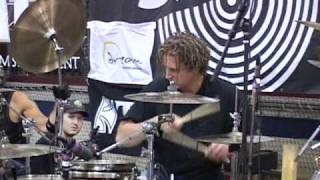 Woodstick 2010 Steve Moore Mad drummer Drum Solo [upl. by Alcot]