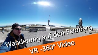 360 ° Video vom Feldberg im Schwarzwald  Wanderung über Schnee Ende April in 4 K [upl. by Bergstrom770]