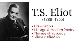 T S Eliot  Life and works  age amp Modern Poetry  Literary Critique in Hindi [upl. by Carlita]