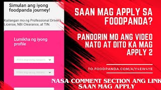 Saan mag apply sa Foodpanda how to apply Foodpanda rider 2024 [upl. by Reldnahc758]