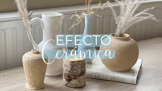 JARRONES EFECTO CERÁMICA Estilo ZARA HOME  DIY Pintura  Bicarbonato [upl. by Sirovat]