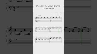 The Monkees Daydream Believer Sheet Music shorts short shortvideo shortsvideo shortsfeed piano [upl. by Mehitable]