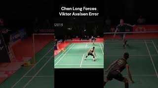 Chen Long Forces Viktor Axelsen Error shorts [upl. by Hadwyn]