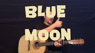 Blue Moon The Marcels Easy Strum Guitar Lesson How to Play Tutorial [upl. by Washington]