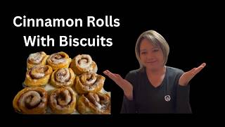 Delicious cinnamon rolls with canned biscuits So easy [upl. by Kaleena313]