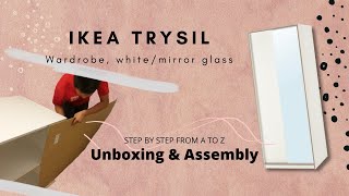 UNBOXING AND ASSEMBLY IKEA WARDROBE  TRYSIL  Cara Pemasangan Lemari IKEA TRYSIL [upl. by Nichols]