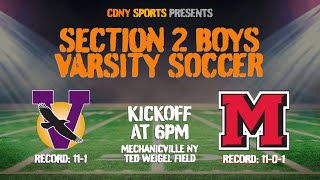 Voorheesville  Mechanicville  Boys Varsity Soccer  Kicks off at 6PM [upl. by Eartnoed]