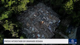 Edifício cai em Gramado Veja imagens de drone [upl. by Malchus]