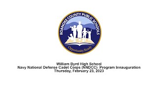 William Byrd High School Navy National Defense Cadet Corps Inauguration [upl. by Ahcsropal401]