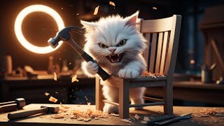 Crazy Cat Takes Over a Chair in 30 Seconds cats cute catlover [upl. by Delija860]