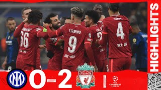 Highlights Inter 02 Liverpool  Fantastic Firmino header amp Salah seals advantage in Milan [upl. by Faubert601]