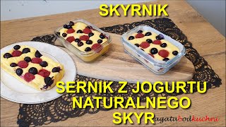 Skyrnik  prosty sernik z jogurtu Skyr Wysokobiałkowe ciasto  agatabodkuchni [upl. by Anialahs329]