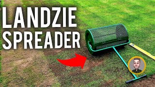 Landzie Compost Top Dress Spreader Review Lawn Results [upl. by Eivla131]