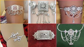 Silver Bajuband Designs Silver Bajubandh new collection Latest beautiful Silver bajubandh design [upl. by Prudi75]