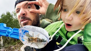 TRAPPiNG MOUNTAiN BUGS Adley goes Back to School morning routine Dad Day with Niko and Papa [upl. by Sinegra115]