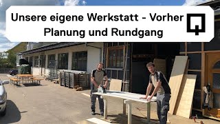 Werkstatt einrichten  wir bauen unsere eigene Werkstatt kleiner Rundgang  Vorher Video [upl. by Ogden]