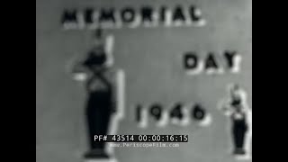 1946 HOME MOVIE MENDON MASSACHUSETTS MEMORIAL DAY PARADE 43514 [upl. by Karrah]